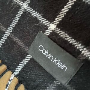 CK scarf black with white accents 💯 percent acrylic smoke free pet free home